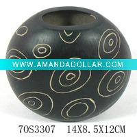 black craft Vase