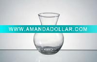 clear glass flower vase