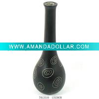 Wholesale black decorative wooden Vase