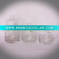 Wholesale handblown clear vase with engraved pattern