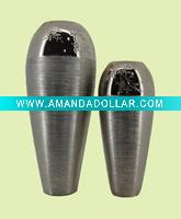 Wholesale 2 asst Silver stripe vase