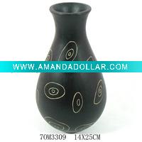 Black wooden deocrative Vase