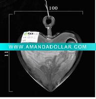 heat-resistant glass vase with a heart type