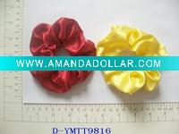 Wholesale 2011 hot promotional ponytails elastic sausage in red and yellow