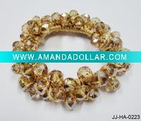 Wholesale Fashion Topaz Crystal Hair Holder, Ponytail Holder