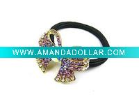 Wholesale New Tie Ponytail Band Holder Alloy Colorful Rhinestone