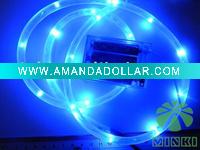 Wholesale Beautiful blue battery operated 1m led string rope light for decorative