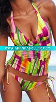 Wholesale ladys' colourful lingerie& torso tankini