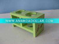Wholesale wooden hand-crave candle holder ( fish )