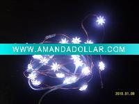 2m 20 lights white led copper string light with battery operated