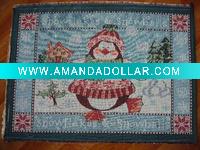 Wholesale non-slip rug polyester and cotton yarn dyed door mat jacquard floor mat rug