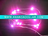 2m 20 lights pink led copper string light with battery operated