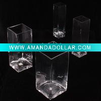 Wholesale Handmade rectangular tall glass flower vase