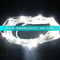 Wholesale 2m 20 lights white led christmas light with battery box