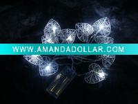 LED battery lights with (metal heart shape)