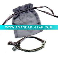 Wholesale organza mini tote bags organza bag black