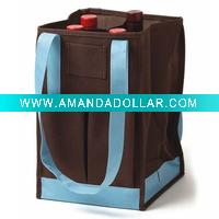 Wholesale Reusable Gift Wine Carrier Tote Bag DFB002