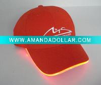 Wholesale LED light Cotton brushed baseball cap