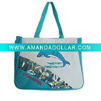 blue fashion tote bag