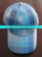 Wholesale fashion cotton checked baseball cap