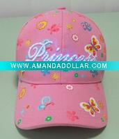 Wholesale 3d princess embroidery baseball cap with led lights