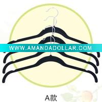 Wholesale velvet flocked hanger/woman shirt hanger