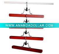 Wholesale Red skidproof wooden skirt hanger