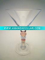 Martini Cocktail Glass with Luster Beads