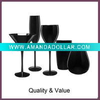black colored wine glass