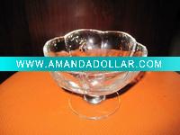 Wholesale Flower shape glass wine cup/clear glass cup/drinking glass cup
