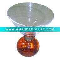 red bubble ball Wine Glass