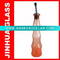 Wholesale Handmade glass oil/ vinegar bottle with stainless steel mouth