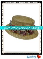 Wholesale Lady wheat Straw Hat with Decorative Flower