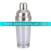 wine shaker with plastic outer and stainless steel inner