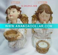 Wholesale polyresin christmas ornament,candle holder