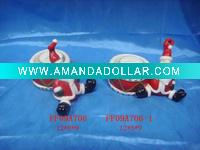 ceramic santa candle holder
