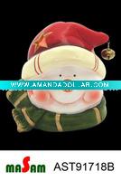 Wholesale Christmas ornament of Ceramic X'mas snowman candle holder