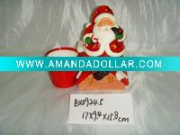Wholesale santa claus pen holder of ceramics