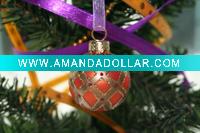 Wholesale christmas ball place card holder, hanging christmas decoration for home decoration
