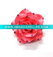 Wholesale christmas festival hair flower with crystal/hair accessory