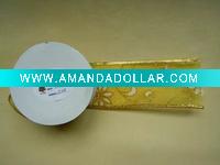 Wholesale gold flower style christmas ribbon ornament