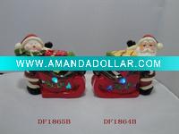 ceramic xmas candlestick holder