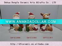 Wholesale navity ceramic christmas ornaments for candle holder