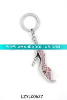 Wholesale personalized metal high-heeled shoe key tag
