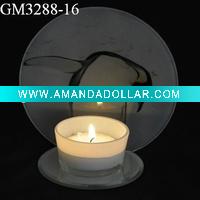 glass candle holder with mirror
