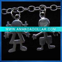 Wholesale Solid Metal Person Charm,Slider Charms