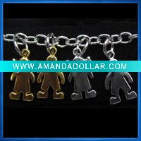 Wholesale Solid Metal Person Charm,Slider Charms