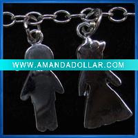 Wholesale Solid Metal Person Charm,Slider Charms