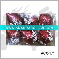 snow printing on christmas ball