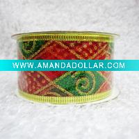 Wholesale 2011 FASHION 3.8CM WIDTH GLITTER PEARL YARN OPP PACKAGING DECORATING CHRISTMAS TREE OMAMENT